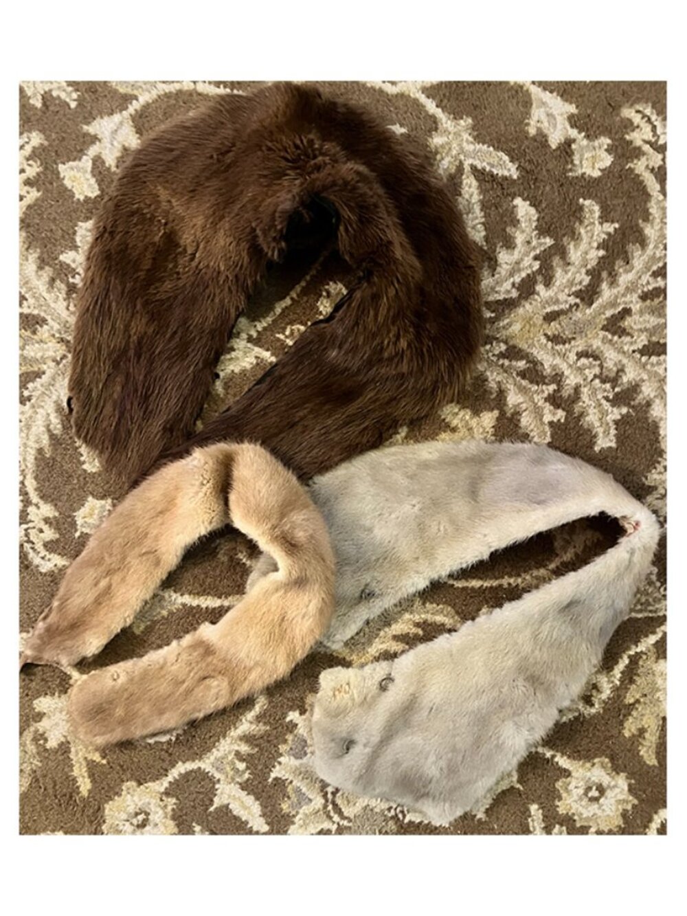 Salvaged VTG Fur Collars - Lot of 3 - Attach to Coats or Sweaters or Upcycle